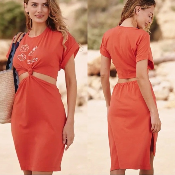 Anthropologie Dresses & Skirts - ANTHROPOLOGIE Celandine Agathe Marty Cut Out Twist T-shirt Dress